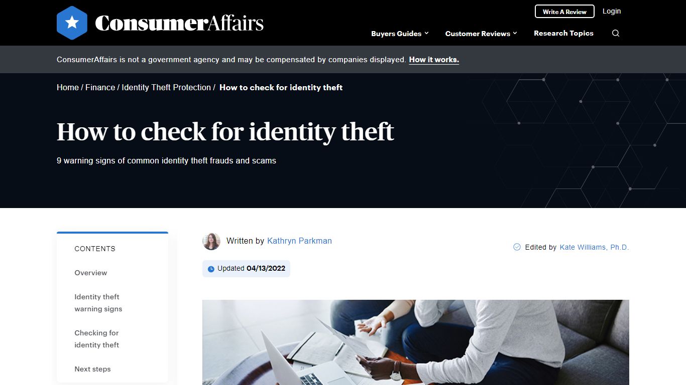 How to Check for Identity Theft | ConsumerAffairs